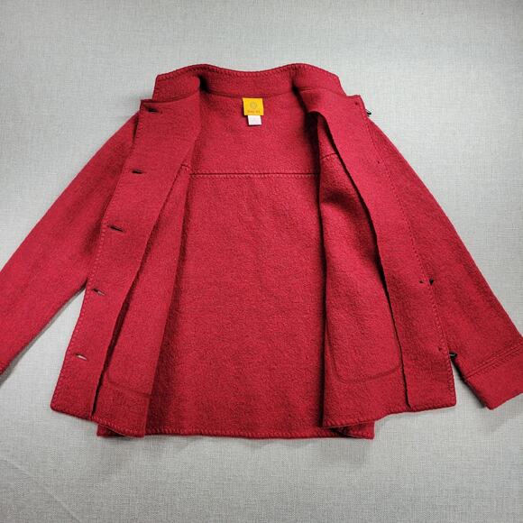 Ruby Rd Womens Jacket Size S Red Wool Patch Pockets Chinese Traditional Style - Picture 7 of 9